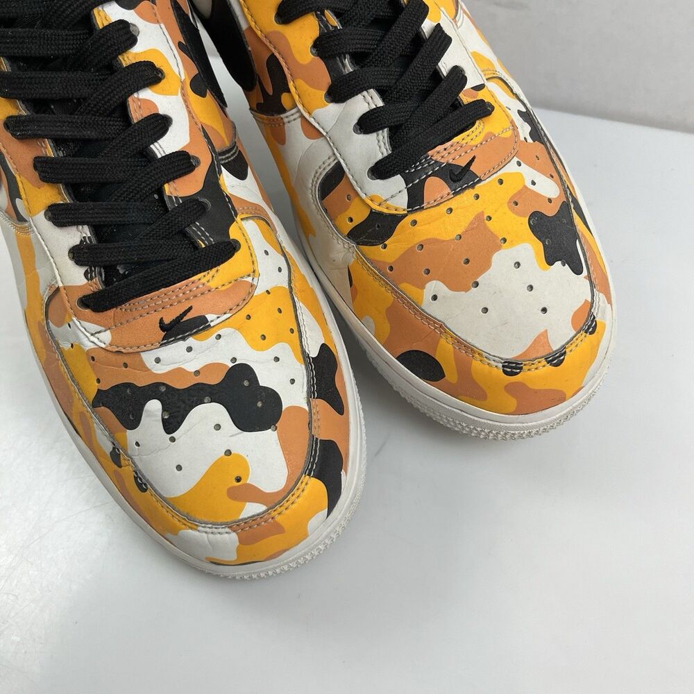 Nike Air Force 1 07 LV8 Orange Low Camo 823511-800 Mens Size 11 - Picture 5 of 10